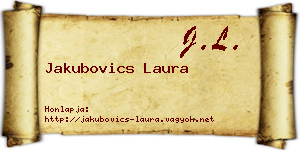 Jakubovics Laura névjegykártya