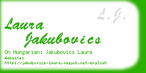 laura jakubovics business card